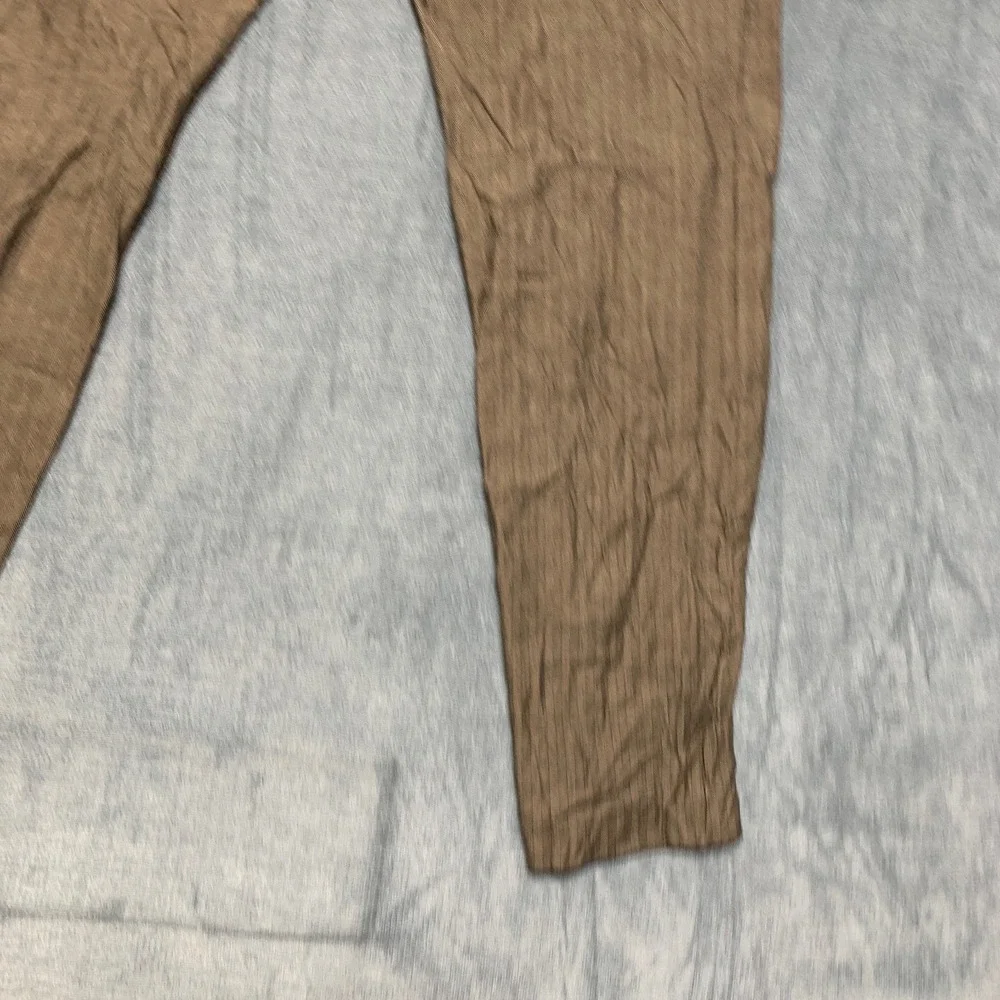 Abercrombie & Fitch Chino Pants Men Large Brown Herringbone Stretch Skinny Taper